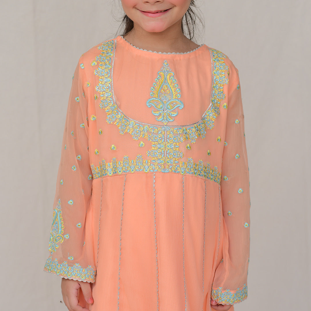 Anarkali Chiffon Rawsilk Trouser