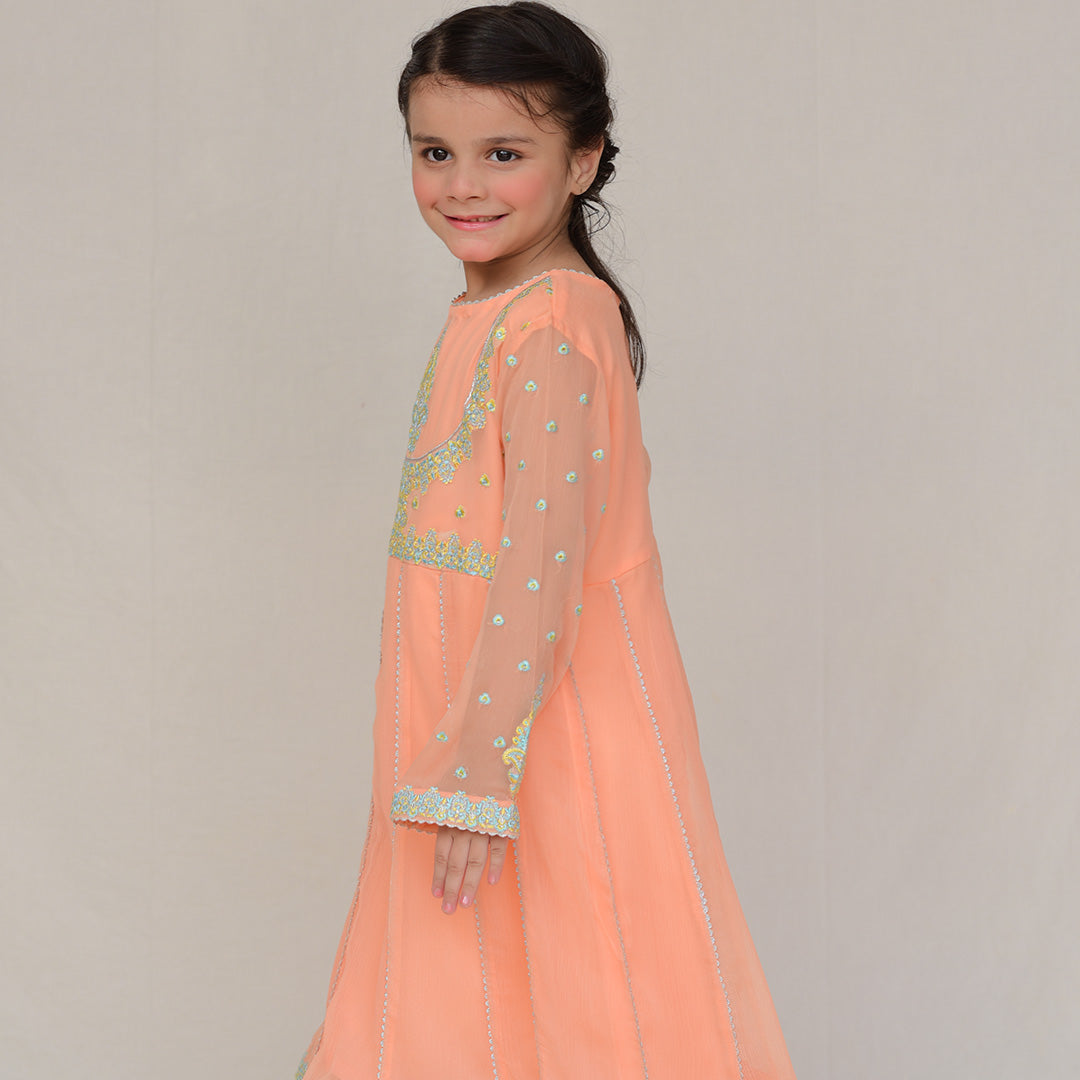 Anarkali Chiffon Rawsilk Trouser