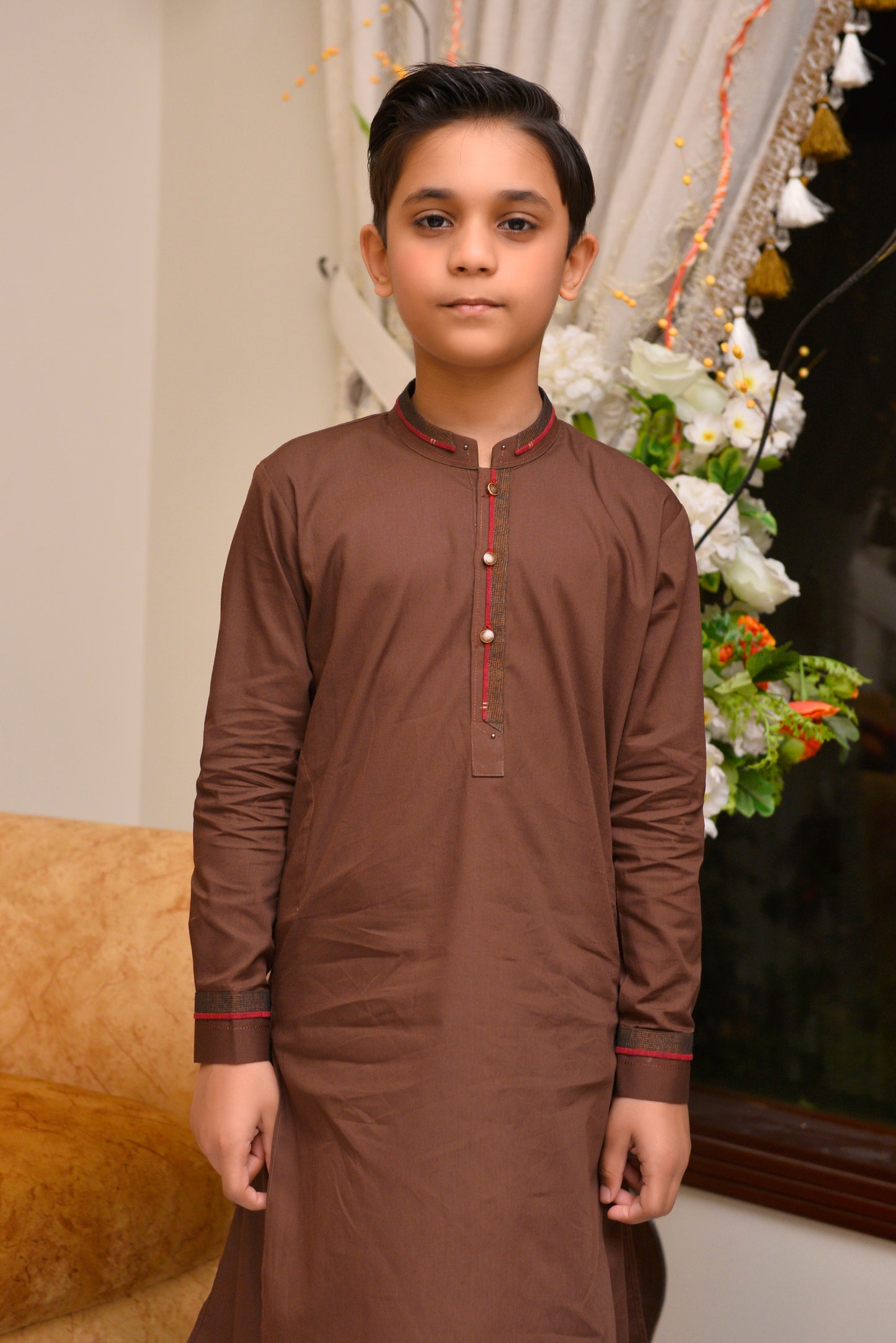 Tobbaco Brown Kurta Shalwar (FKSB-003)