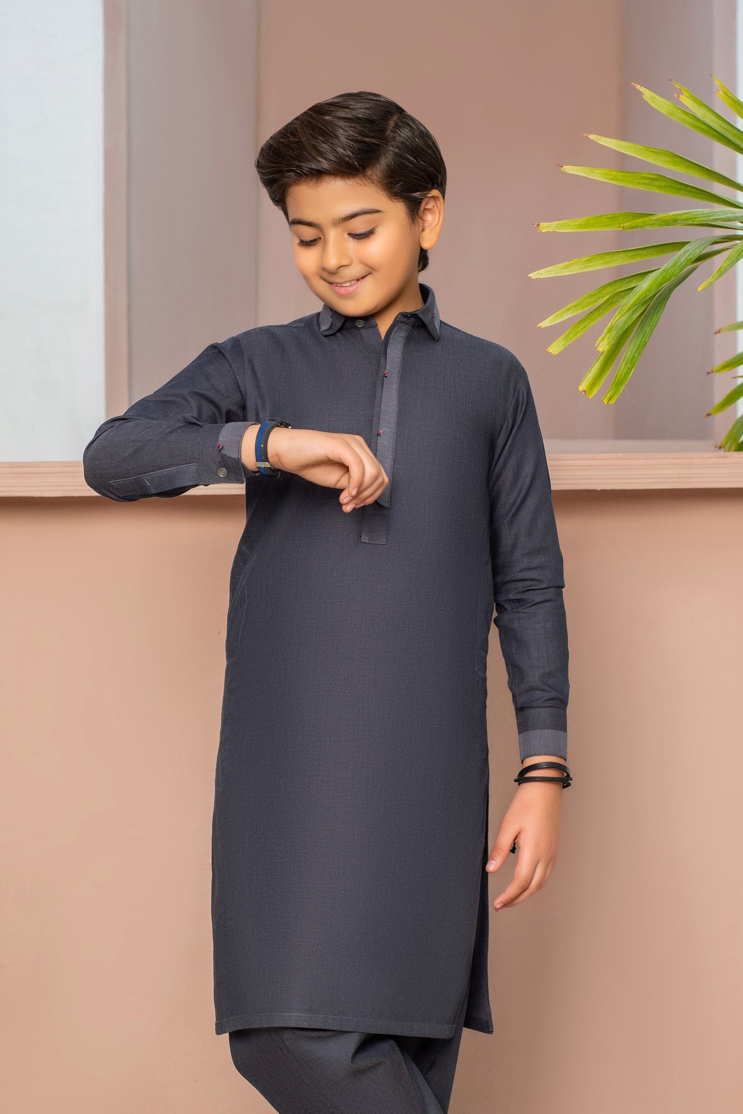 Charcoal Grey Kurta (FKSB-008)
