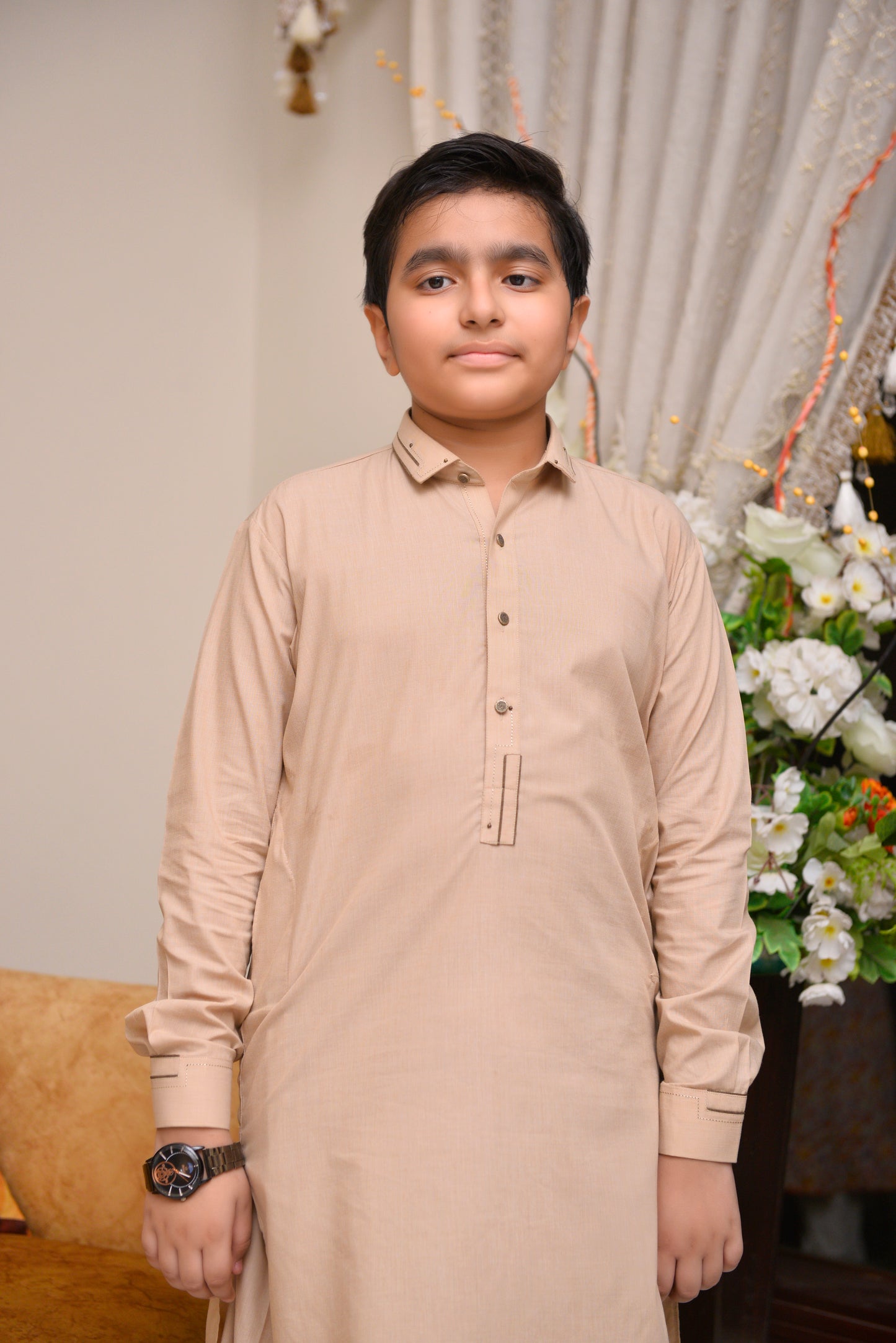 Beige Kurta Shalwar (FKSB-002)