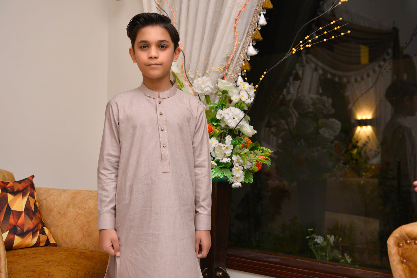 Beige Kurta Shalwar (FKSB-007)