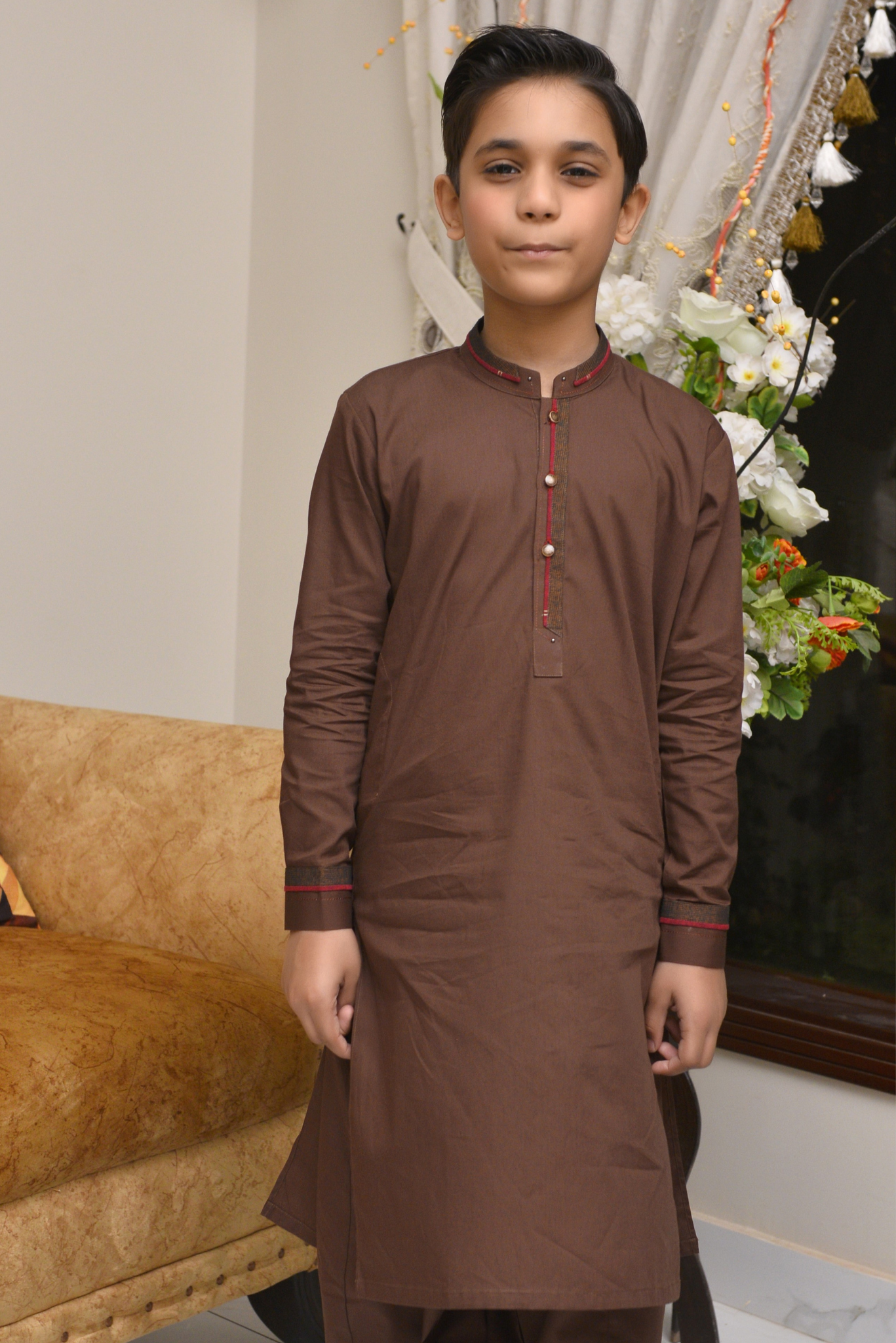 Tobbaco Brown Kurta Shalwar (FKSB-003)