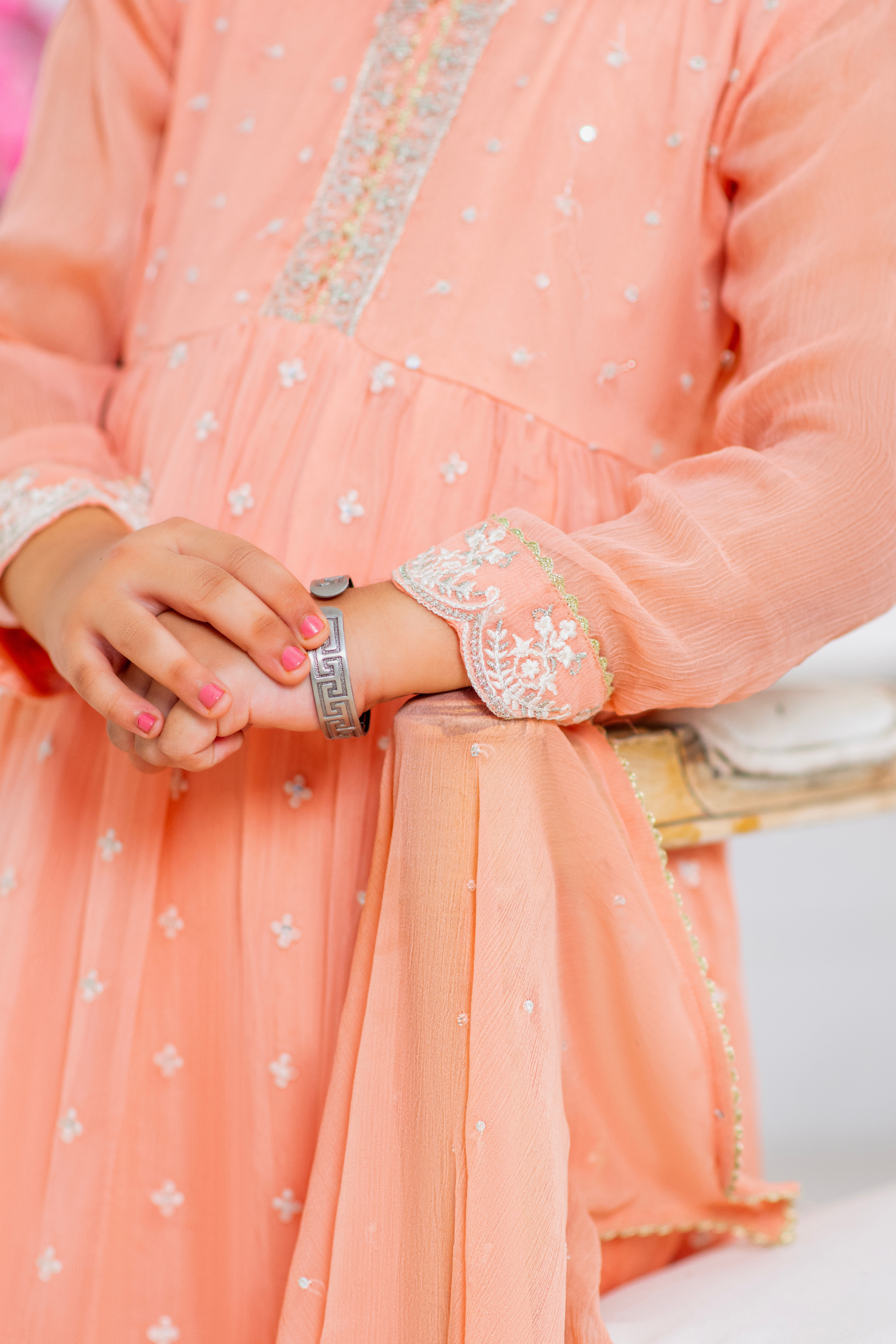 Peach Formal Frock (FFG-062)