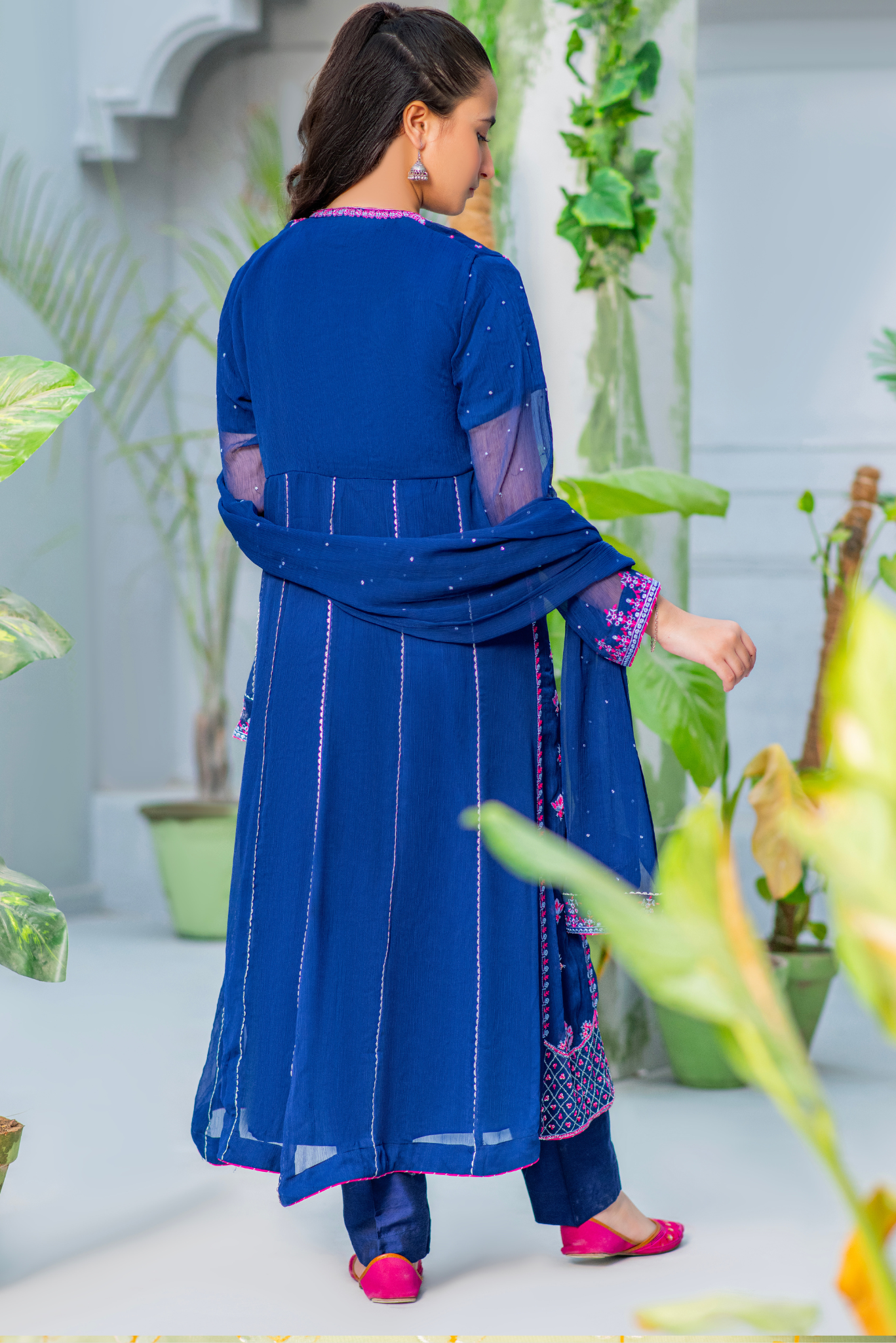Blue Embroidered. (FFG-060)