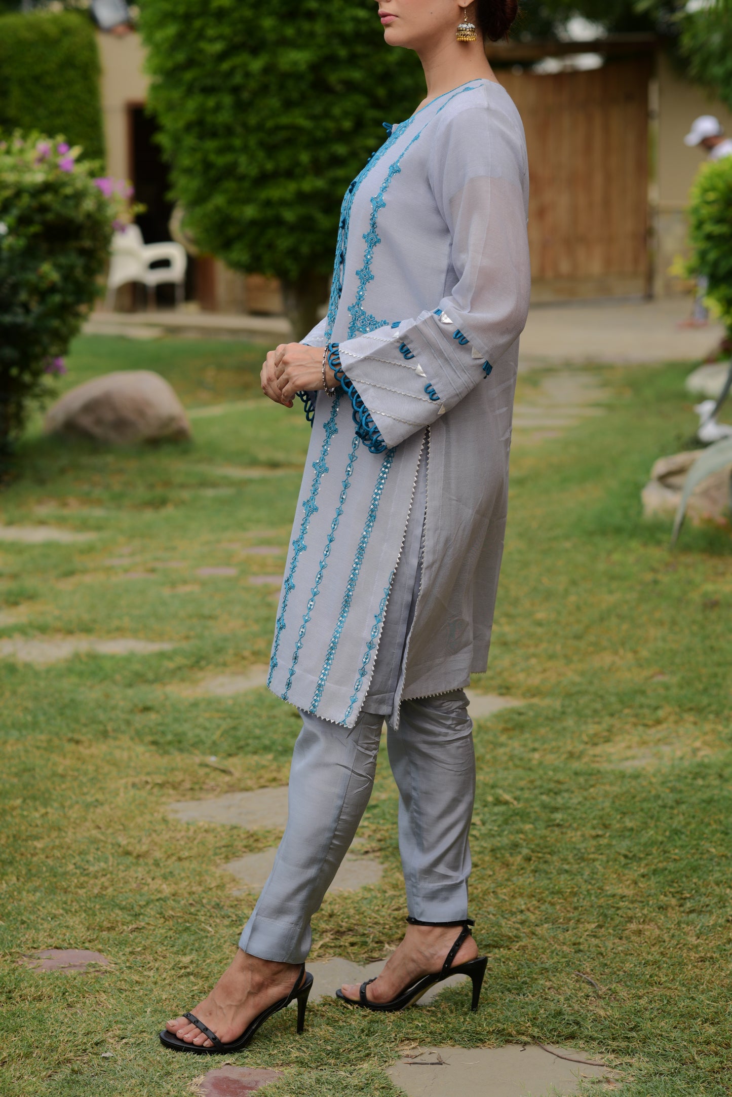 Santa Grey Khaddi Net (WFF-005)