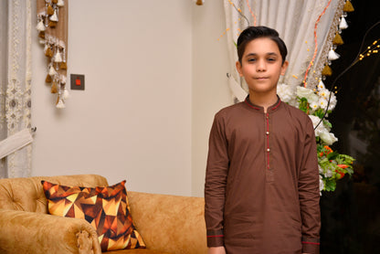 Tobbaco Brown Kurta Shalwar (FKSB-003)