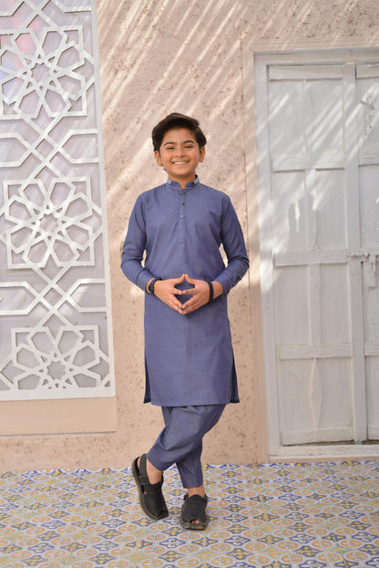 Mist Blue Kurta Shalwar (FKSB-009)