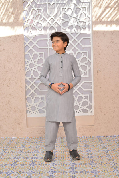 Grey Kurta Shalwar (FKSB-015)