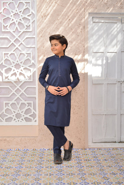 Navy Blue Kurta Pyjama (FKSB-017)