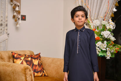 Bold Navy Blue Kurta Shalwar (FKSB-001)