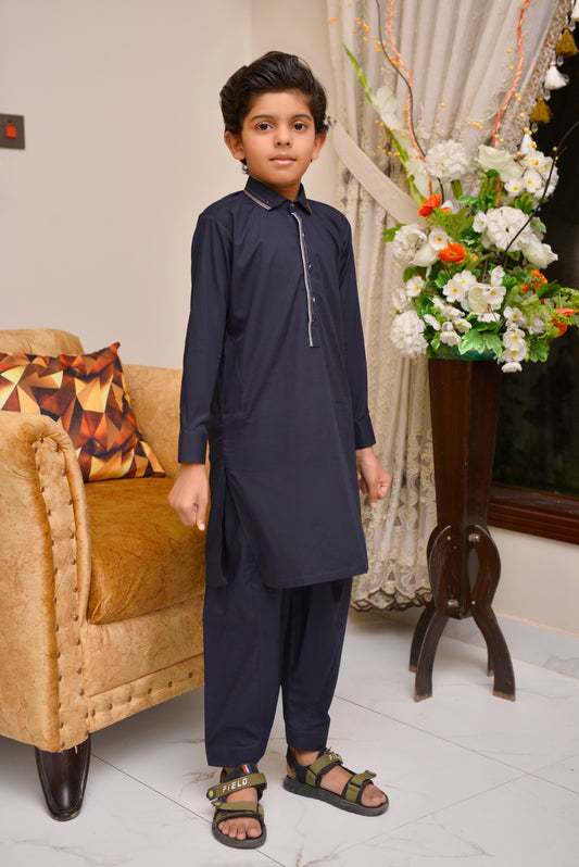 Bold Navy Blue Kurta Shalwar (FKSB-001)