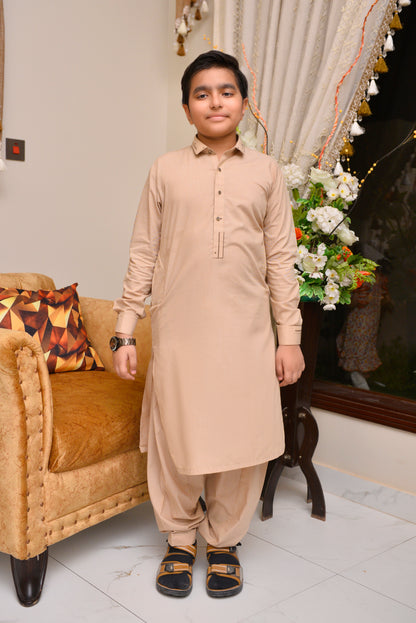 Beige Kurta Shalwar (FKSB-002)