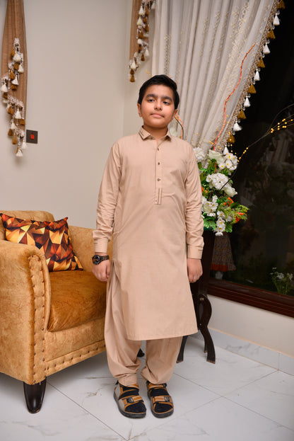 Beige Kurta Shalwar (FKSB-002)
