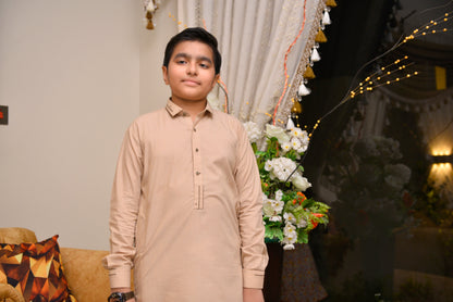 Beige Kurta Shalwar (FKSB-002)