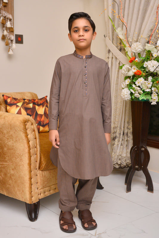 Brownish Kurta Shalwar (FKSB-006)