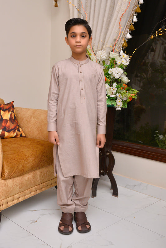 Beige Kurta Shalwar (FKSB-007)