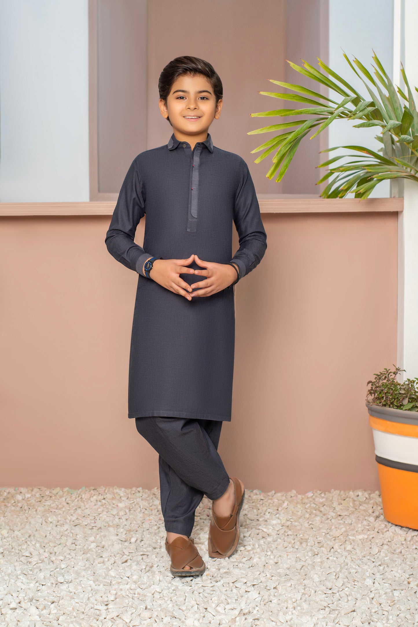 Charcoal Grey Kurta (FKSB-008)