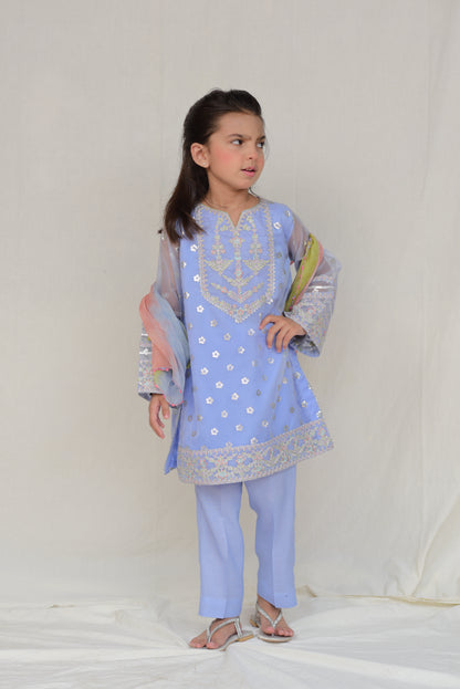 Organza Blue Bell  (FFG-020)