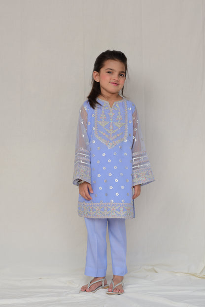 Organza Blue Bell  (FFG-020)