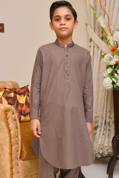 Brownish Kurta Shalwar (FKSB-006)