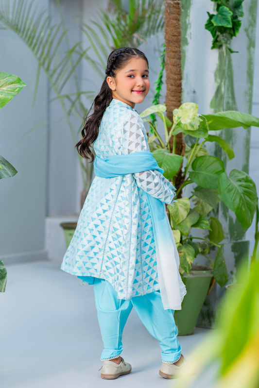 Light Blue Geometric Print (FFG-080)