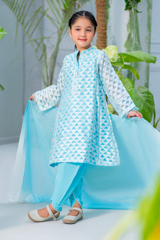 Light Blue Geometric Print (FFG-080)