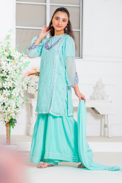 Light Aqua Blue Emb. (FFG-058)