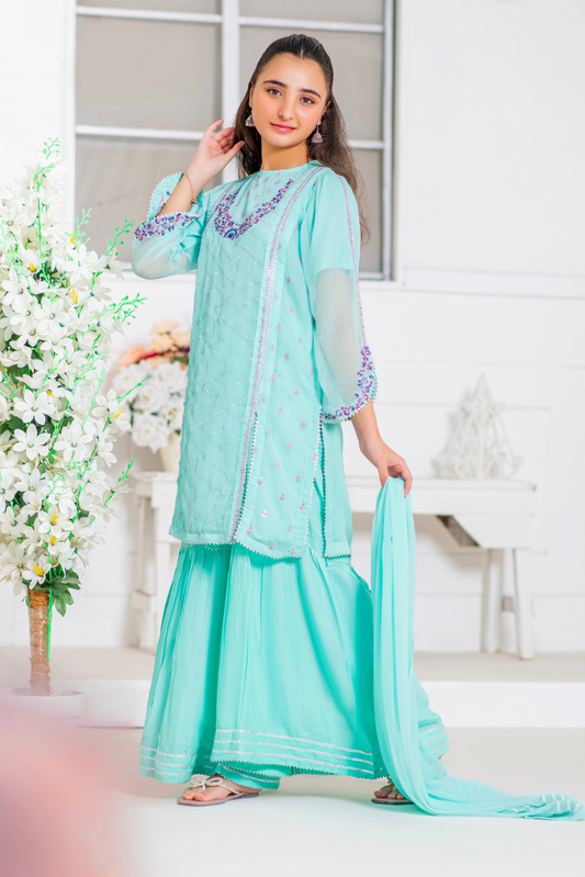 Light Aqua Blue Emb. (FFG-058)