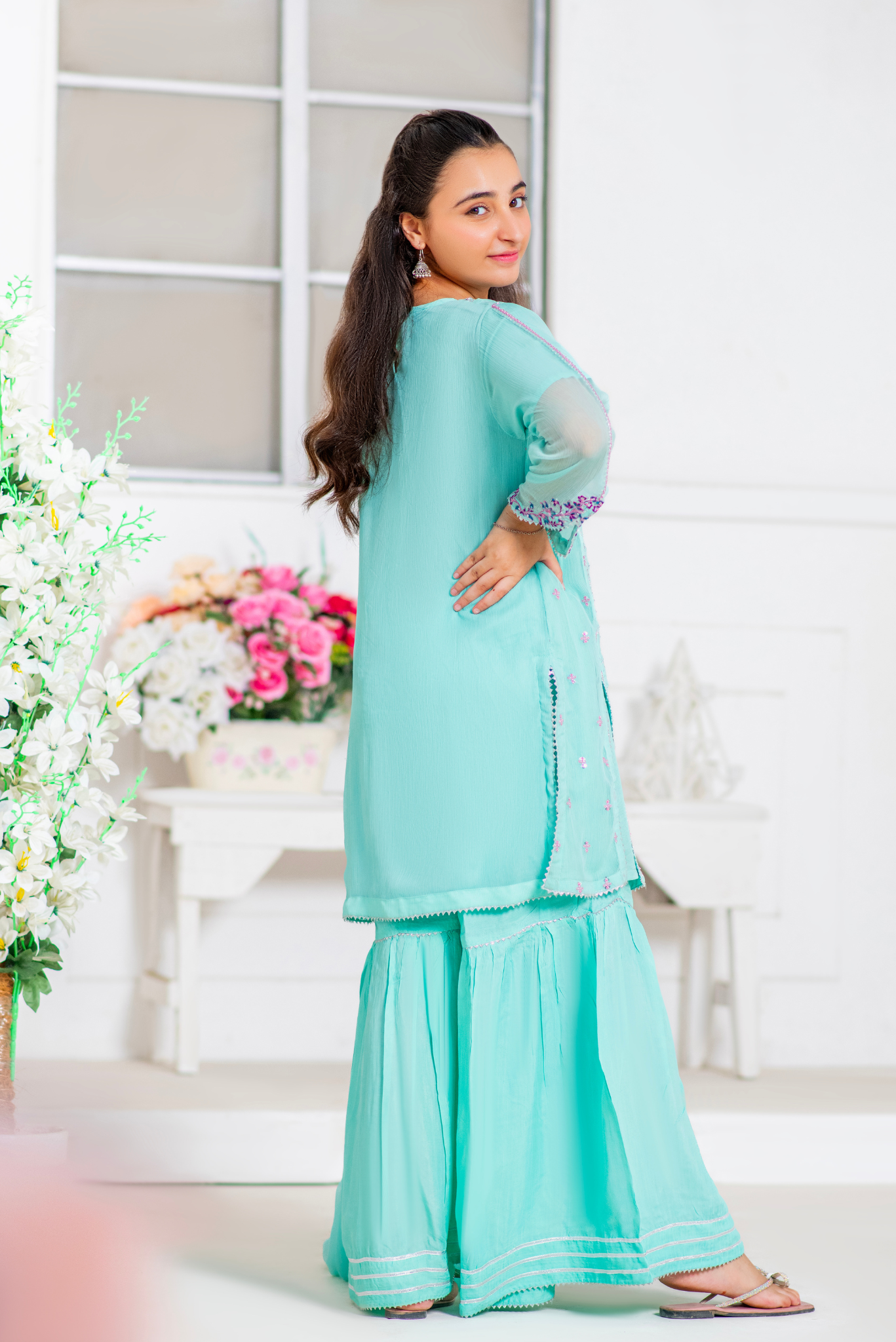Light Aqua Blue Emb. (FFG-058)