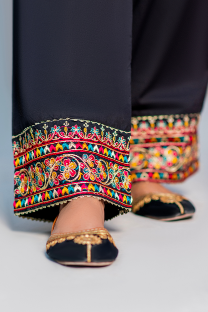 Black Multicolor Embroidered (FSFG-062)