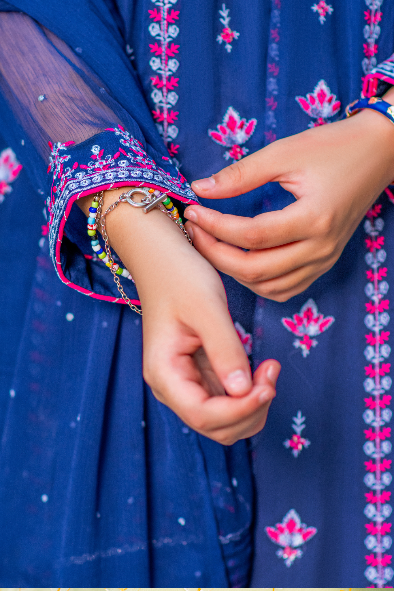Blue Embroidered. (FFG-060)