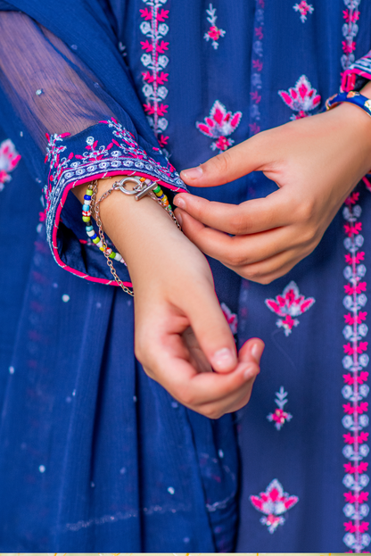 Blue Embroidered. (FFG-060)