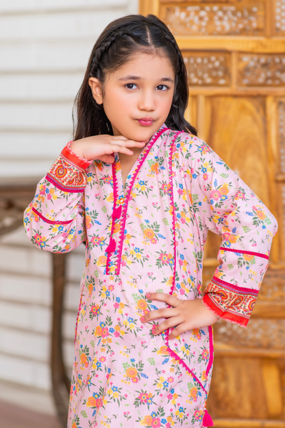 Baby Pink With Floral Patterns (FCG-097)