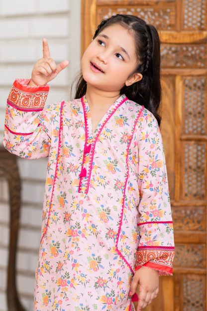 Baby Pink With Floral Patterns (FCG-097)