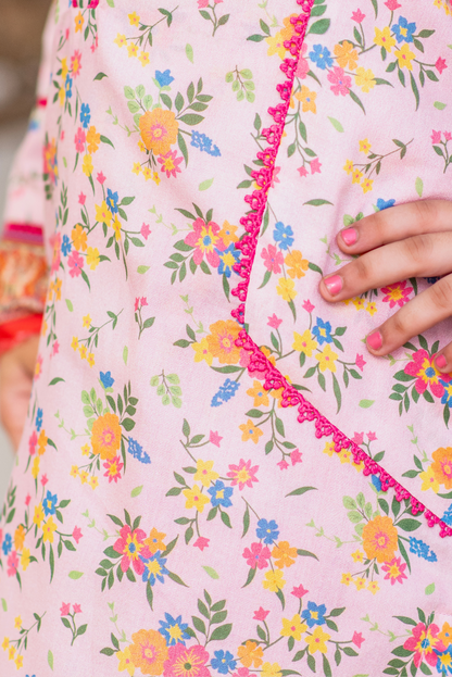 Baby Pink With Floral Patterns (FCG-097)