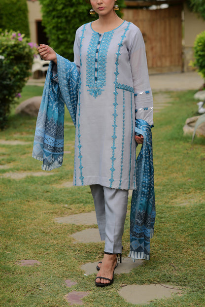 Santa Grey Khaddi Net (WFF-005)