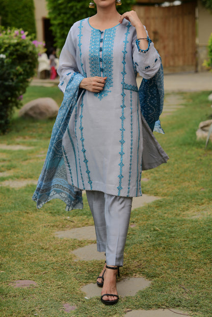 Santa Grey Khaddi Net (WFF-005)