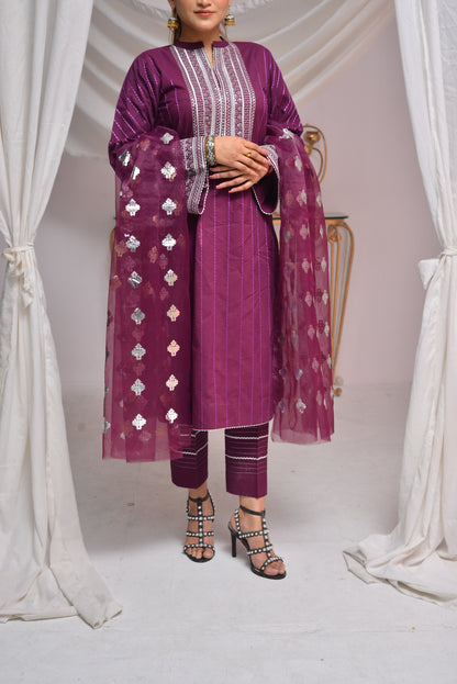 Brinjal Embroidered  (WSF-005)