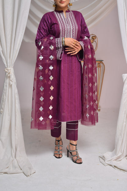 Brinjal Embroidered  (WSF-005)