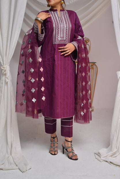 Brinjal Embroidered  (WSF-005)