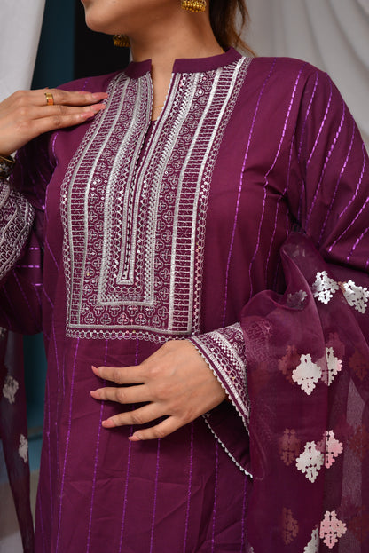 Brinjal Embroidered  (WSF-005)