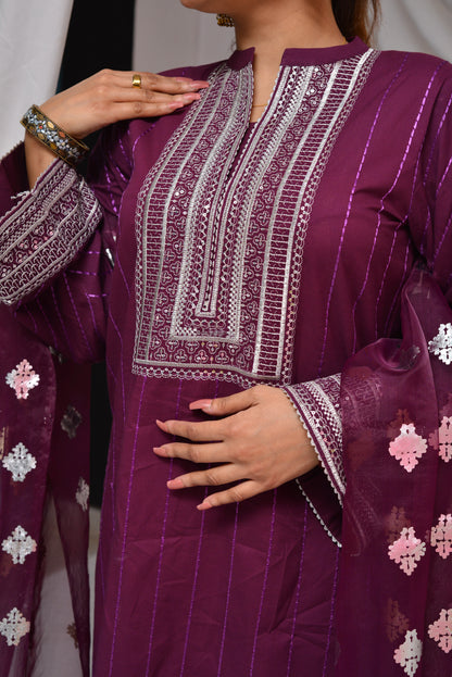 Brinjal Embroidered  (WSF-005)