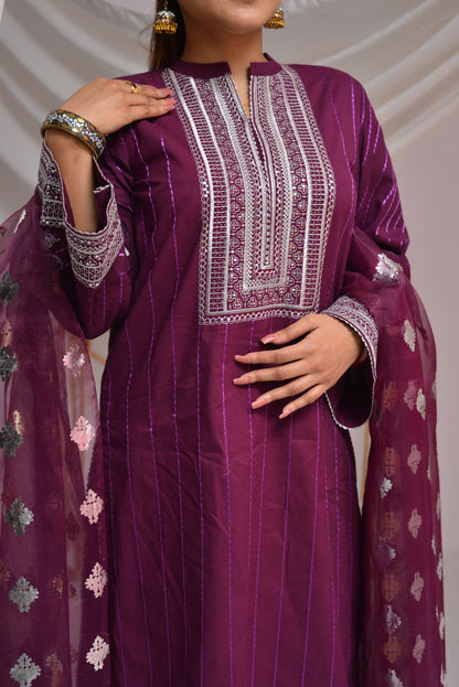 Brinjal Embroidered  (WSF-005)