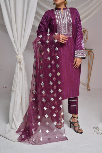 Brinjal Embroidered  (WSF-005)