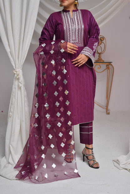 Brinjal Embroidered  (WSF-005)